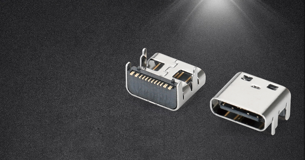 TYPE-C 6PIN板上型 L-6.5mm四腳插板